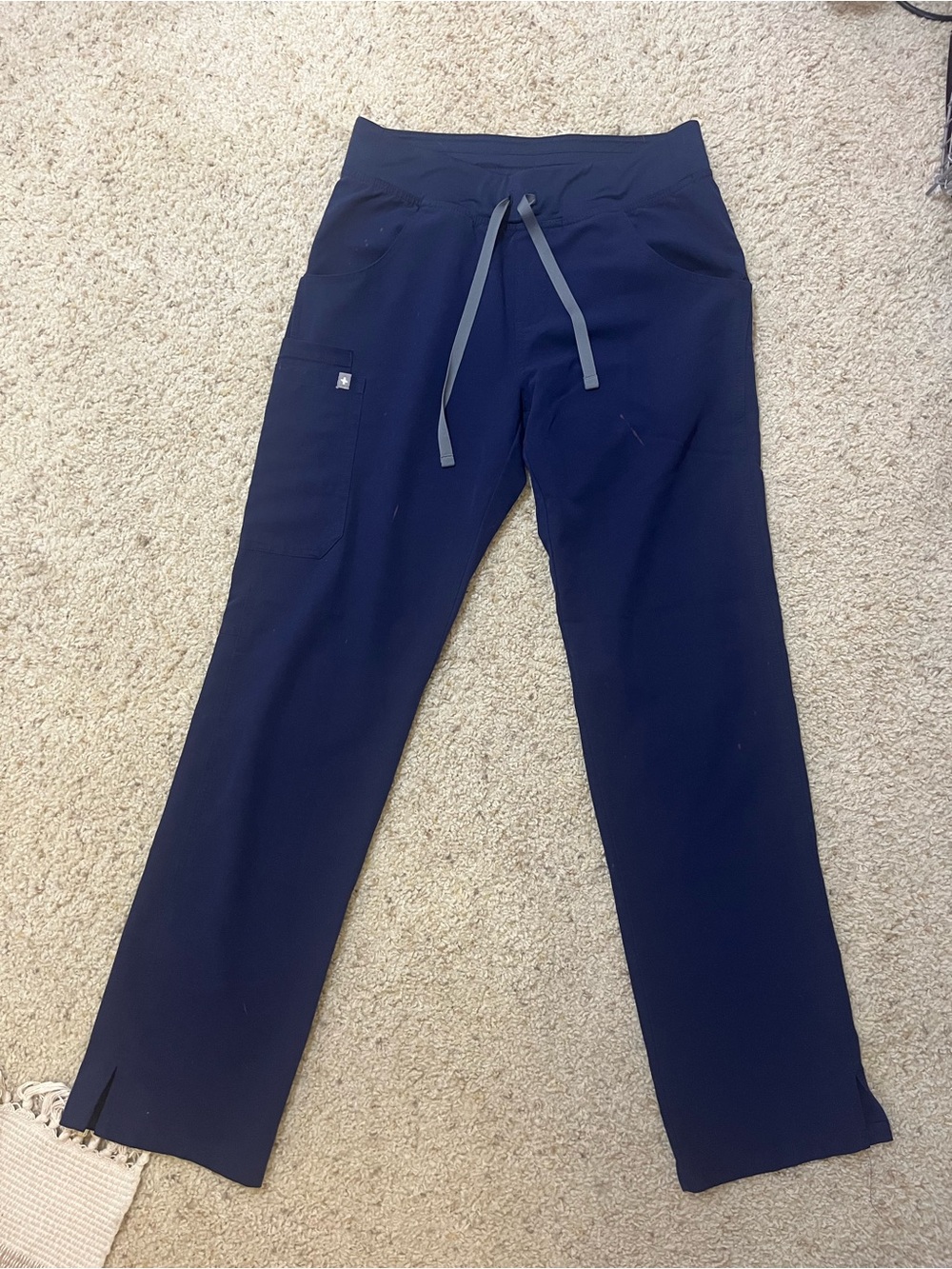 Figs Navy Technical Kade Cargo Scrub Waistband Pants